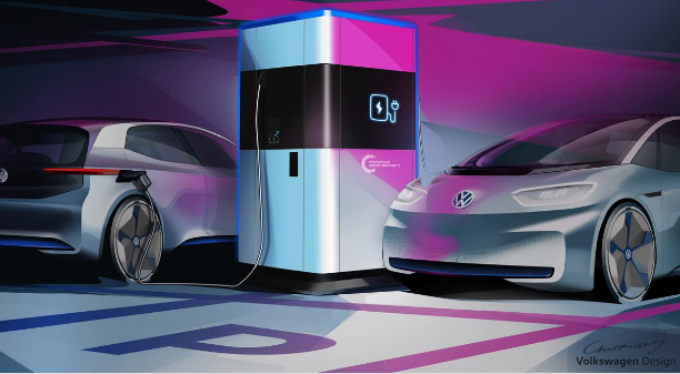 大众移动充电站是用于电动汽车的360 kWh移动电源